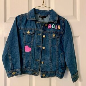 Girls Sz. 5/6 Denim Sequins Boss Jacket